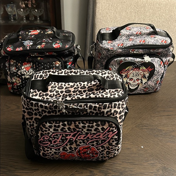 Ed Hardy Handbags - Ed Hardy Leopard and Skull Print Lunch Bag
Coolers. 10x8x6 PICK ONE….